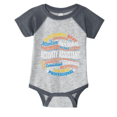 Activity Assistant Appreciation Activity Professionals Week Infant Baby Jersey Bodysuit