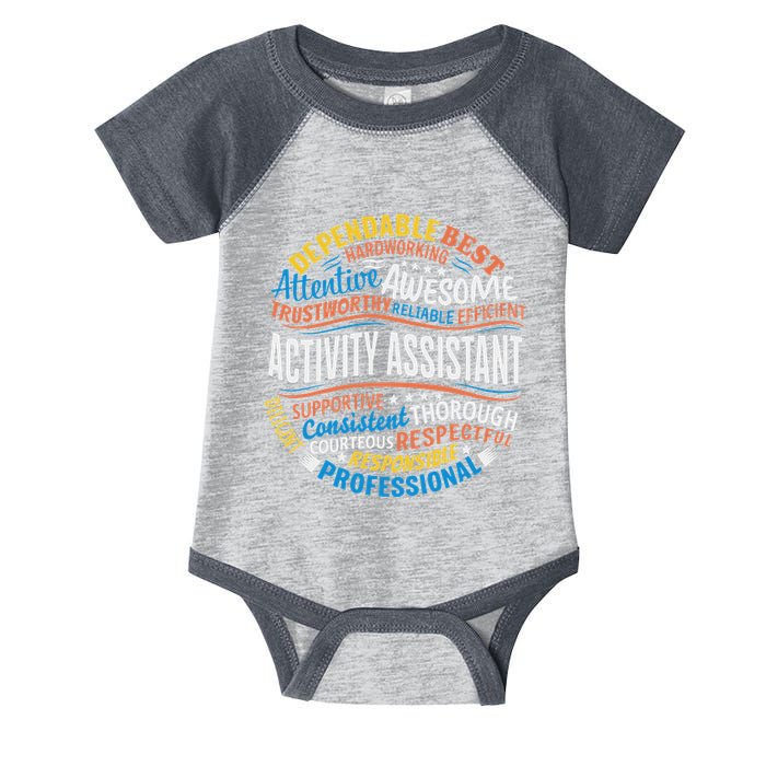 Activity Assistant Appreciation Activity Professionals Week Infant Baby Jersey Bodysuit
