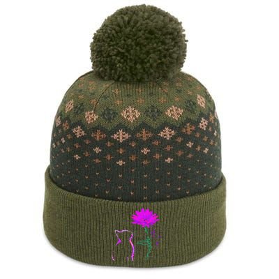 Alzheimer Awareness Alzheimer Flower Alzheimer The Baniff Cuffed Pom Beanie