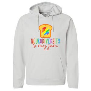 Autism Awareness Acceptance Neurodiversity Is My Jam Women Performance Fleece Hoodie