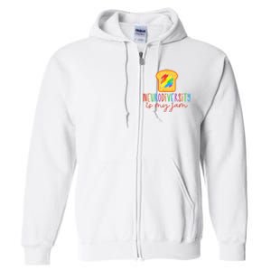 Autism Awareness Acceptance Neurodiversity Is My Jam Women Full Zip Hoodie