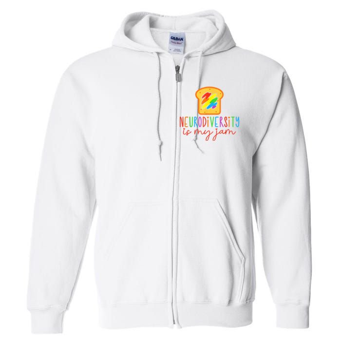 Autism Awareness Acceptance Neurodiversity Is My Jam Women Full Zip Hoodie