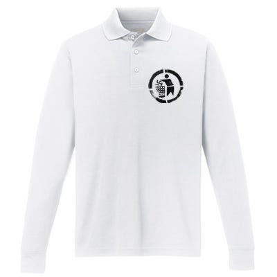 Antinazi Antifacist Antidictators Antievil Performance Long Sleeve Polo