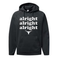 Alright Alright Alright Texas Bull Texas Pride State USA Performance Fleece Hoodie