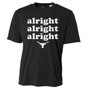 Alright Alright Alright Texas Bull Texas Pride State USA Cooling Performance Crew T-Shirt