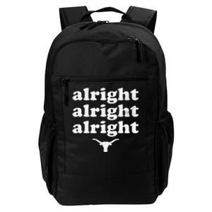 Alright Alright Alright Texas Bull Texas Pride State USA Daily Commute Backpack