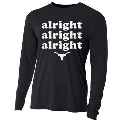 Alright Alright Alright Texas Bull Texas Pride State USA Cooling Performance Long Sleeve Crew