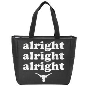 Alright Alright Alright Texas Bull Texas Pride State USA Zip Tote Bag