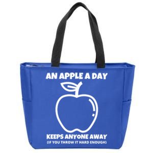 An Apple A Day Sarcastic Rude Singles Dating Saying Gift Zip Tote Bag