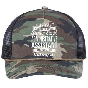 Administrative Assistant Admin Assistant Day Gift Retro Rope Trucker Hat Cap