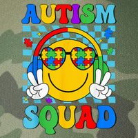 Autism Awareness Autism Squad Support Smile Face Legacy Tie Dye Trucker Hat