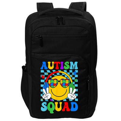 Autism Awareness Autism Squad Support Smile Face Impact Tech Backpack