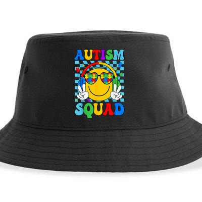 Autism Awareness Autism Squad Support Smile Face Sustainable Bucket Hat