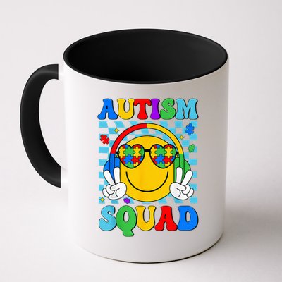Autism Awareness Autism Squad Support Smile Face Mug