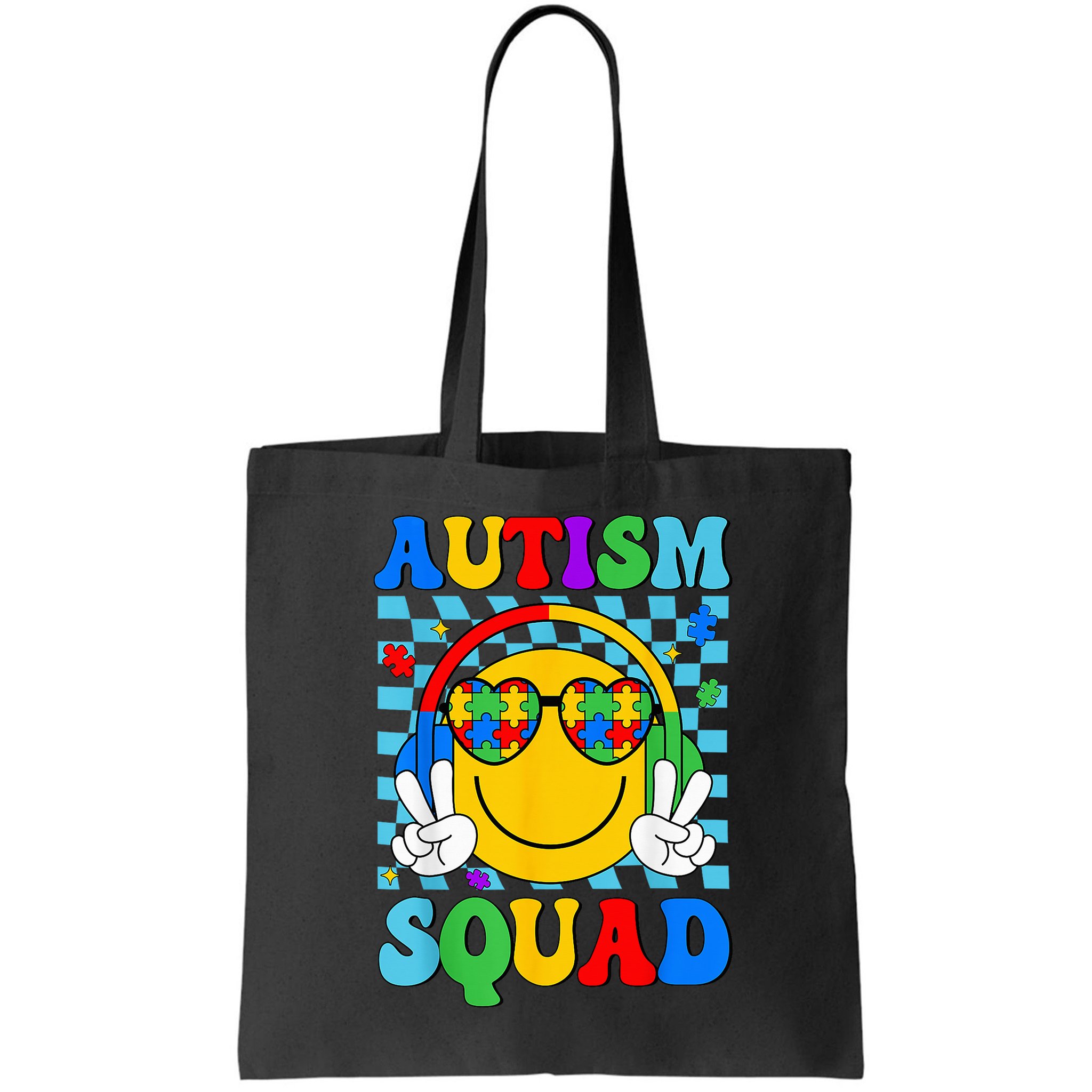 Autism Awareness Autism Squad Support Smile Face Bag