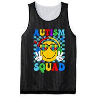 Autism Awareness Autism Squad Support Smile Face Mesh Reversible Basketball Jersey Tank