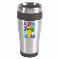 Autism Awareness Autism Squad Support Smile Face 16oz Travel Tumbler