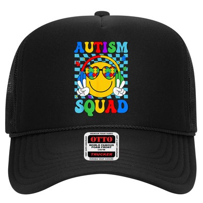 Autism Awareness Autism Squad Support Smile Face Trucker Hat