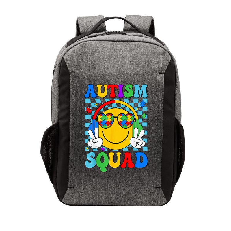 Autism Awareness Autism Squad Support Smile Face Vector Backpack