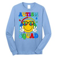 Autism Awareness Autism Squad Support Smile Face Long Sleeve Shirt