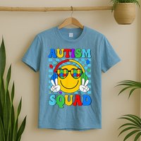 Autism Awareness Autism Squad Support Smile Face T-Shirt
