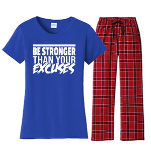 Aa Alcoholic Anonymous Be Stronger Than Your Excuses Recover Meaningful Gift Women's Flannel Pajama Set