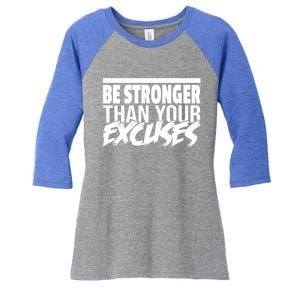 Aa Alcoholic Anonymous Be Stronger Than Your Excuses Recover Meaningful Gift Women's Tri-Blend 3/4-Sleeve Raglan Shirt