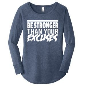 Aa Alcoholic Anonymous Be Stronger Than Your Excuses Recover Meaningful Gift Women's Perfect Tri Tunic Long Sleeve Shirt