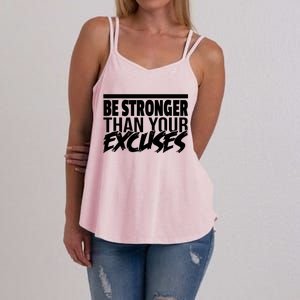 Aa Alcoholic Anonymous Be Stronger Than Your Excuses Recover Meaningful Gift Women's Strappy Tank