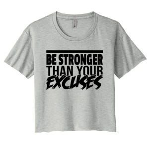 Aa Alcoholic Anonymous Be Stronger Than Your Excuses Recover Meaningful Gift Women's Crop Top Tee