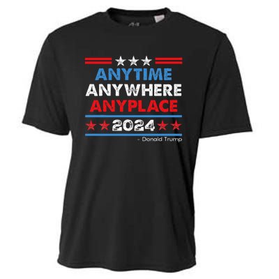 Anytime Anywhere Anyplace Donald Trump 2024 Cooling Performance Crew T-Shirt