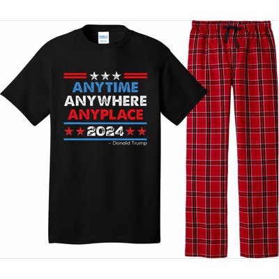 Anytime Anywhere Anyplace Donald Trump 2024 Pajama Set