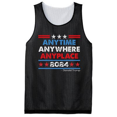 Anytime Anywhere Anyplace Donald Trump 2024 Mesh Reversible Basketball Jersey Tank