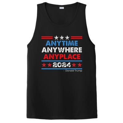 Anytime Anywhere Anyplace Donald Trump 2024 PosiCharge Competitor Tank