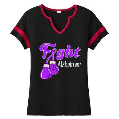 Alzheimer Awareness Alzheimer Alzheime Ladies Halftime Notch Neck Tee