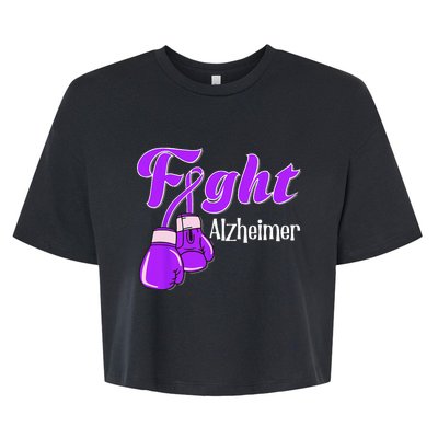 Alzheimer Awareness Alzheimer Alzheime Bella+Canvas Jersey Crop Tee