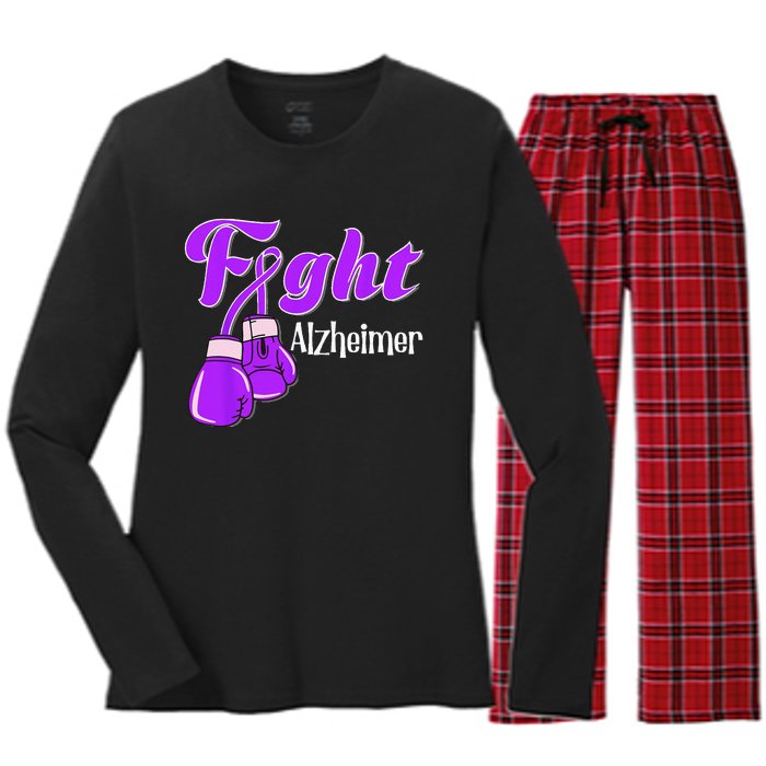 Alzheimer Awareness Alzheimer Alzheime Women's Long Sleeve Flannel Pajama Set 