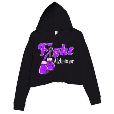 Alzheimer Awareness Alzheimer Alzheime Crop Fleece Hoodie