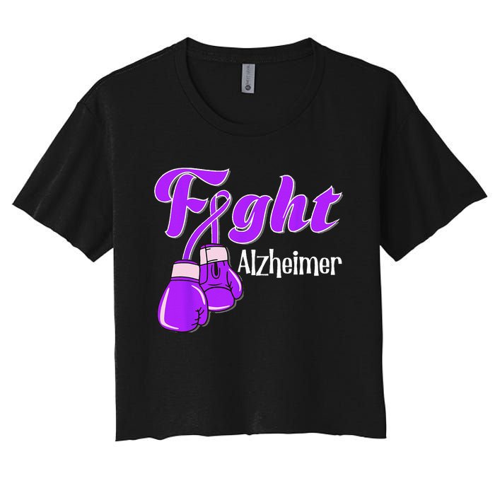 Alzheimer Awareness Alzheimer Alzheime Women's Crop Top Tee