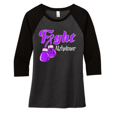 Alzheimer Awareness Alzheimer Alzheime Women's Tri-Blend 3/4-Sleeve Raglan Shirt