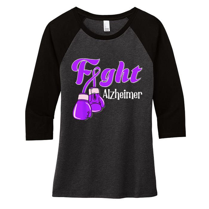 Alzheimer Awareness Alzheimer Alzheime Women's Tri-Blend 3/4-Sleeve Raglan Shirt