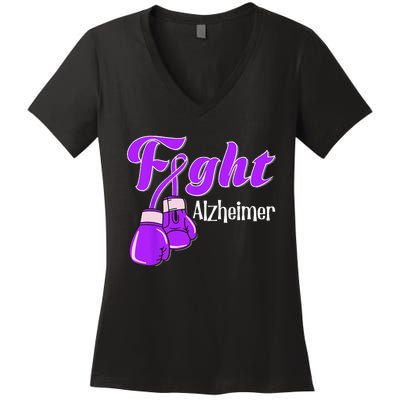 Alzheimer Awareness Alzheimer Alzheime Women's V-Neck T-Shirt