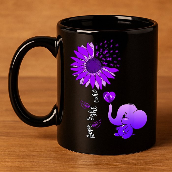 Alzheimers Awareness 11oz C Handle Ceramic Mug