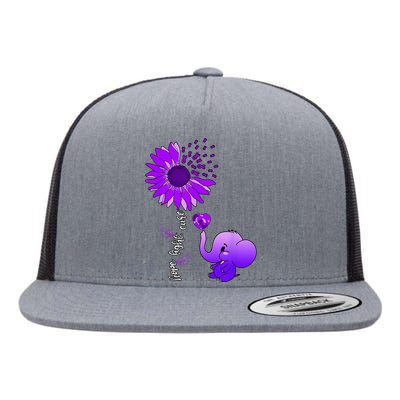 Alzheimers Awareness Flat Bill Trucker Hat