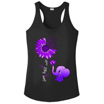Alzheimers Awareness Ladies PosiCharge Competitor Racerback Tank