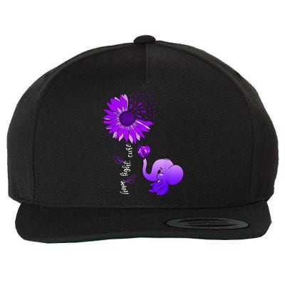 Alzheimers Awareness Wool Snapback Cap