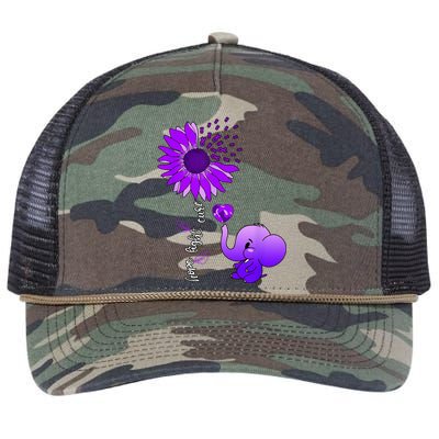 Alzheimers Awareness Retro Rope Trucker Hat Cap