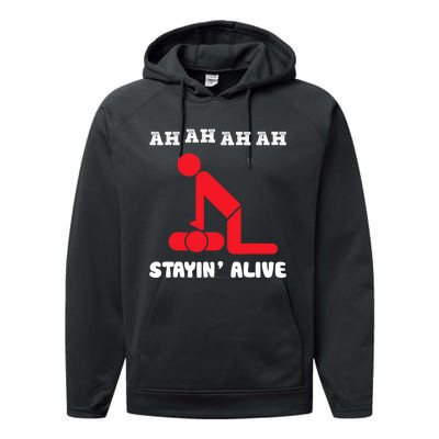 Ah Ah Ah Stayin Alive CPR Performance Fleece Hoodie