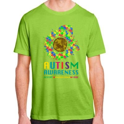 Autism Awareness Accept Understand Love Puzzle Autism Mom Gift Adult ChromaSoft Performance T-Shirt