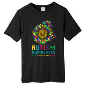 Autism Awareness Accept Understand Love Puzzle Autism Mom Gift Tall Fusion ChromaSoft Performance T-Shirt